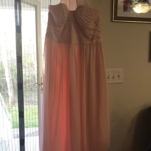 Blush pink Camille la Vie bridesmaid dress